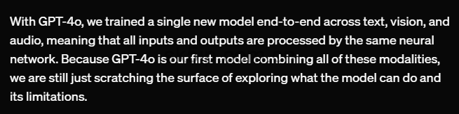 OpenAI发布新模型GPT-4o:对所有人免费、更易用、更强 OpenAI发布新模型GPT-4o:对所有人免费、更易用、更强